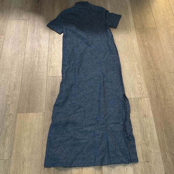 NWT! Banana Republic Indigo Cruz Linen Maxi Shirtdress - Size XS 🦋 - Picture 9 of 11